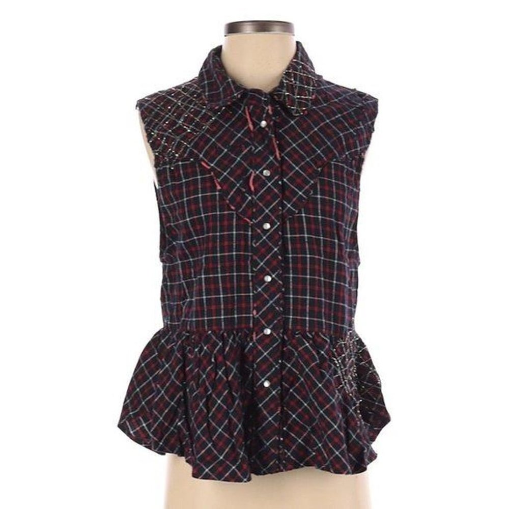NEW Chaser Sleeveless Button-Down Top - Small